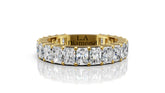 14K Gold Emerald-Cut Diamond Half-Eternity Band (3.5 ct)